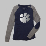 Breen Elementary Elbow Patch tee with Foil Paw Print
